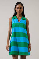 Lexya Collared Shift Mini Dress Valdy Stripe Sugarlips