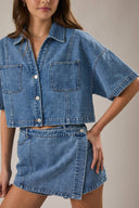 DENIM CROP SHIRT LE LIS