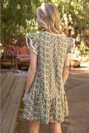 Ivory Trace Olive Dress