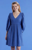 Eva Solid Linen Dress