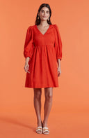 Eva Solid Linen Dress