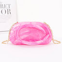 Acrylic Marble Handle Clutch 3AM BY H&D ACCESSORIES