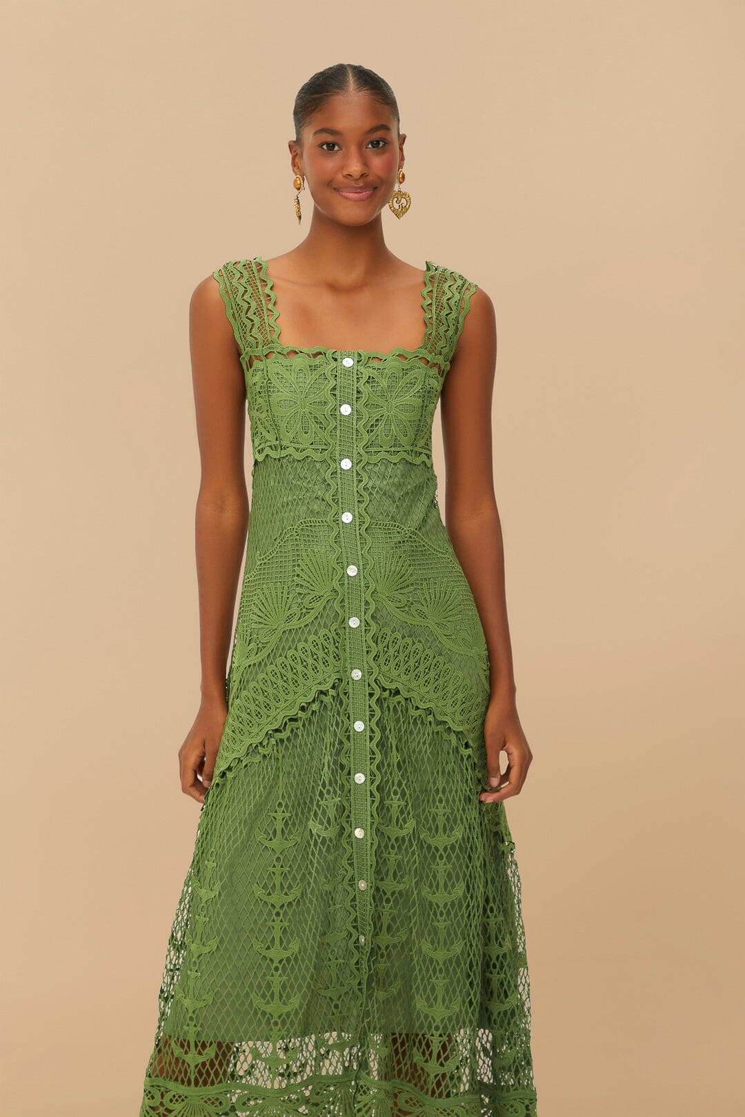 Green Nautical Guipure Maxi Dress Laundry Dae Green Nautical Guipure Maxi Dress Laundry Dae