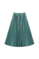 Faux Croc Pleated Skirt