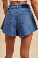 Wide Leg Cutoff Denim Shorts Entro