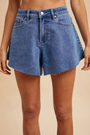 Wide Leg Cutoff Denim Shorts Entro
