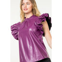 Feminine Flair Leather Top