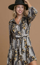 Gilded Swing Button-Down Dress