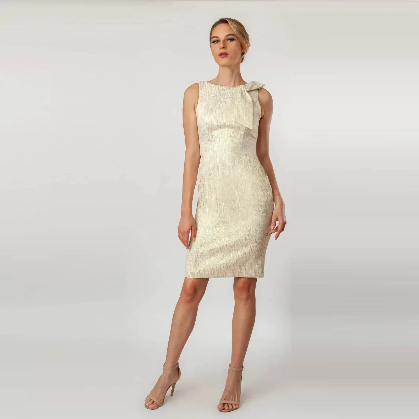 Gold Topper + Sheath Dress 8