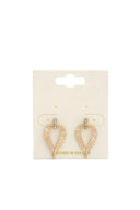 Heart of Gold Textured Drop Earrings Joia