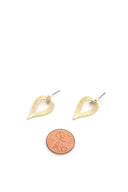 Heart of Gold Textured Drop Earrings Joia