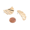 Golden Rays Sculptural Fan Earrings Joia