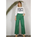 Cotton Twill Wide Leg Pants