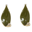 Golden Hour Enamel Leaf Earrings Joia