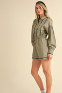 Striped Days Golden Romper