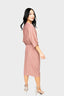 Jennifer Drape Front Luxe Knit Dress | Mauve