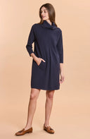 Kim Faux Suede Dress | Navy