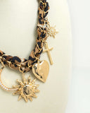 Leopard Scarf Chain Charm Necklace