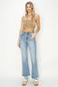 Light Wash Vintage Frayed Hem Bootcut Jeans