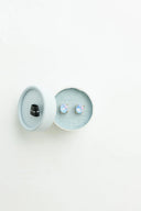 Crystal Powder Stud Earrings Violet & Brooks