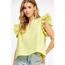 Key Lime Flutter Top