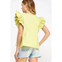 Key Lime Flutter Top