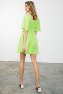 Lime Breeze V-Neck Dress - Plus Size