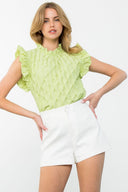 Lime  Vibe Textured Top - Plus Size