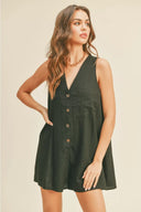 Linen Button Down Romper