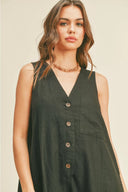 Linen Button Down Romper