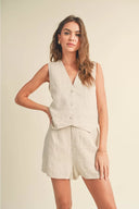 Linen Tuxedo Vest