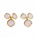 Blushing Quartz Stud Earrings Winton and Waits