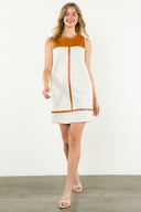 Cream Meets Cognac Mini Dress