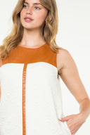 Cream Meets Cognac Mini Dress