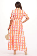 Morning Plaid Maxi Dress