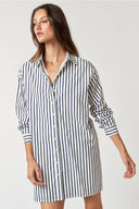 Navy Breeze Shirt Dress
