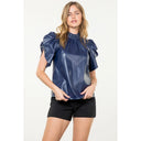 Deep Sea Leather Blouse