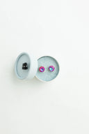 Crystal Powder Stud Earrings Violet & Brooks
