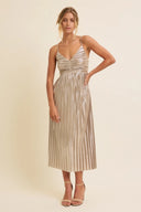 Starlight Pleats Midi Dress