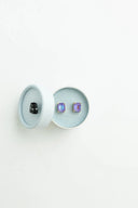 Crystal Powder Stud Earrings Violet & Brooks