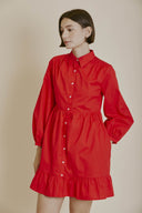 Poplin Mini Shirt Dress