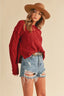 Red Knit Adela Sweater