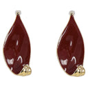 Golden Hour Enamel Leaf Earrings Joia