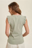 The Everydae Flutter Sleeve Tank | Sage