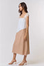 Scalloped Colorblock Midi Dress
