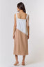 Scalloped Colorblock Midi Dress
