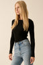 Shaper Fit Ribbed Knit Top