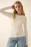 Shaper Fit Ribbed Knit Top