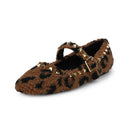 Leopard Sherpa Mary Janes Vintage Havana