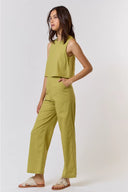 Somewhere Sunny Linen Jumpsuit